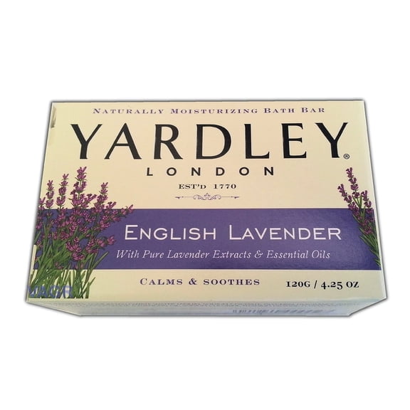 Yardley London Soap Bath Bar, English Lavender & Essential Oils, 4.25 Oz /120 G Pack of 12