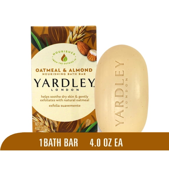 Yardley Oatmeal & Almond Bath Bar, 4 oz