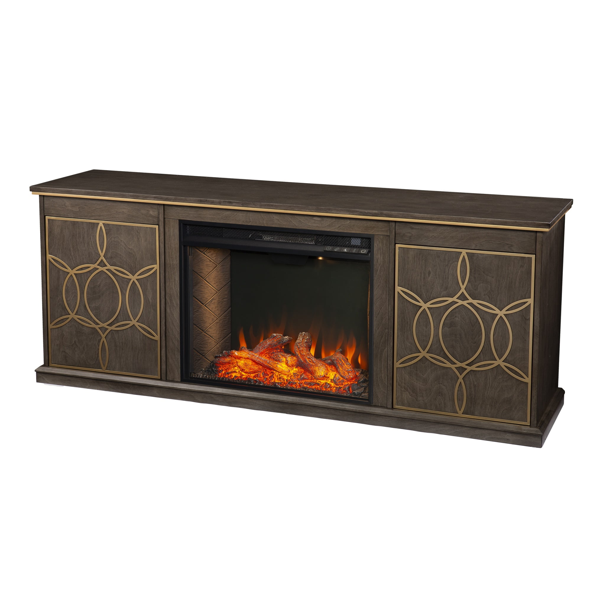Yardlynn Smart Fireplace Console with Media Storage