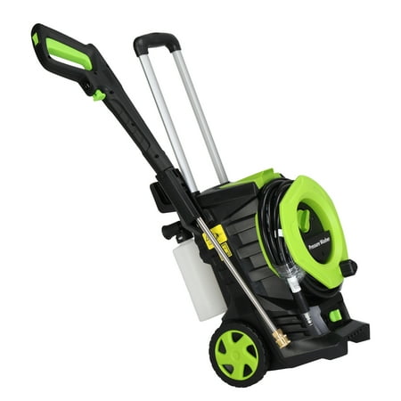 Yardmaster Electric Pressure Washer, 3380 PSI, Max. 2 GPM Power Washer w/ 16' Hose, 4 Quick Connect Nozzles, Foam Cannon, Portable to Clean Patios, Cars, Fences, Driveways