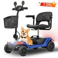 thumbnail image 1 of Yardmaster Foldable 4-Wheel Electric Scooter for Seniors & Adults, Lightweight Mobility Scooter with Adjustable Swivel Seat, All-Terrain Wheels, and TSA-Approved Design, Blue, 1 of 7