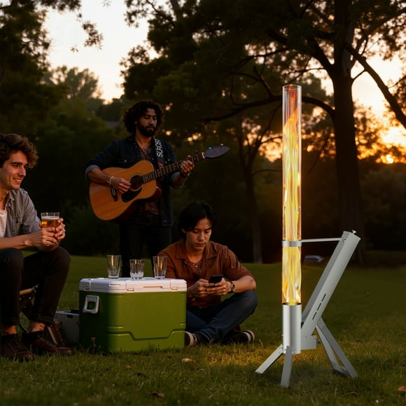 Yardmaster Pellet Rocket, Smokeless Patio Heater, 430 Stainless Steel Pellet Atmosphere Torch, Upgraded Ash Box & tripod Base, for Outdoor Patio Camping and Pooling