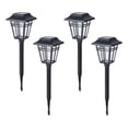 thumbnail image 1 of Yards & Beyond Solar Powered LED Landscape Pathway Walkway Light, Black Metal Square, Glass Lens, 10 Lumens, Warm White Light, Dusk to Dawn, 4 Pack, 1 of 8