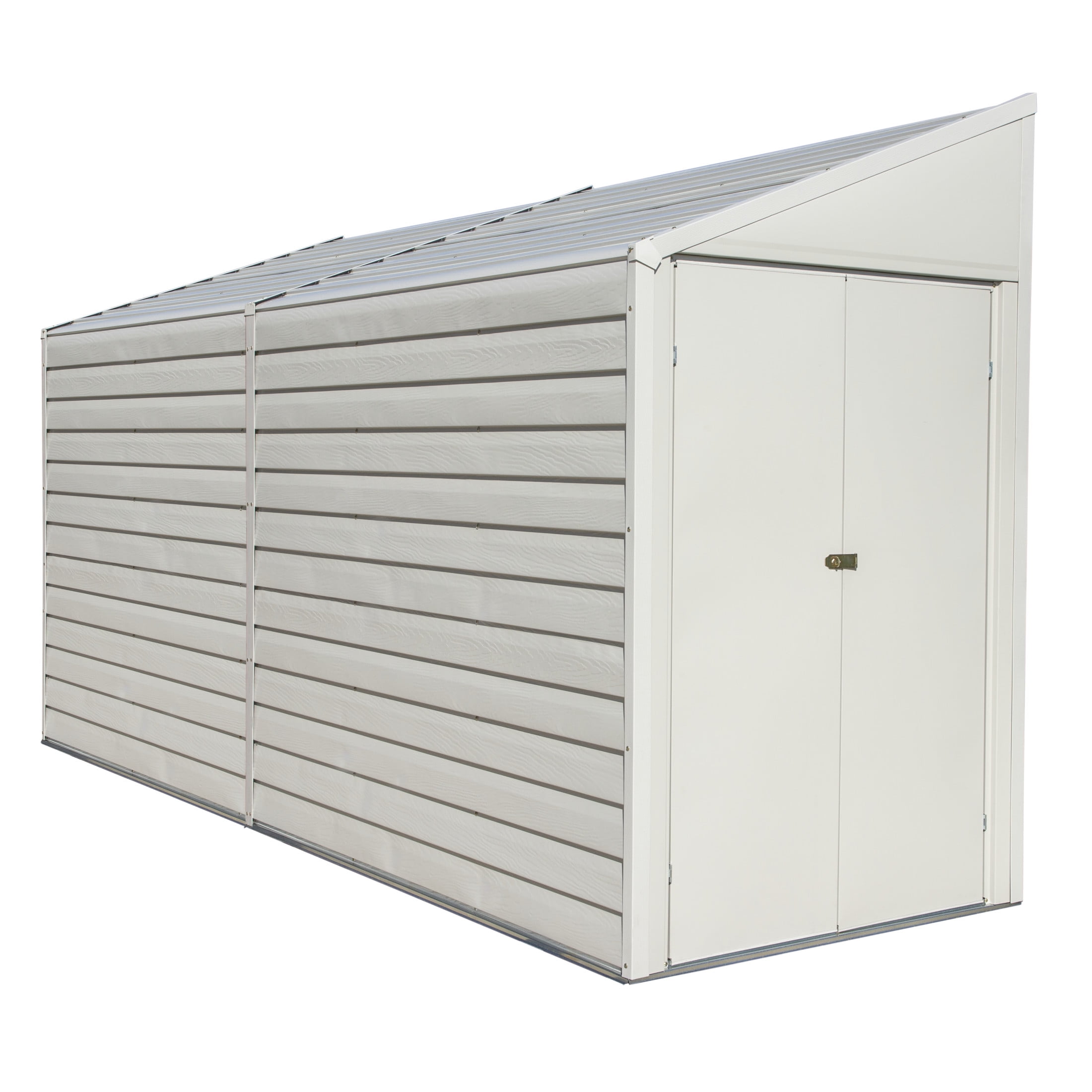 Yardsaver 4 x 10 ft Galvanized Steel Storage Shed with Swing Doors