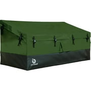 Yardstash Deck Box Cover - Heavy Duty, Waterproof Covers For Outdoor Cushion Storage And Large Deck Boxes - Protects From Rain, Wind And Snow - Xl - Green