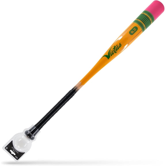 Yardstick, Plastic Baseball Bat for Kids with Custom Plastic Ball, for Use on Turf or Grass, 2 5/8 Barrel and Soft Touch Grip, Lightweight Backyard Baseball Set, 32