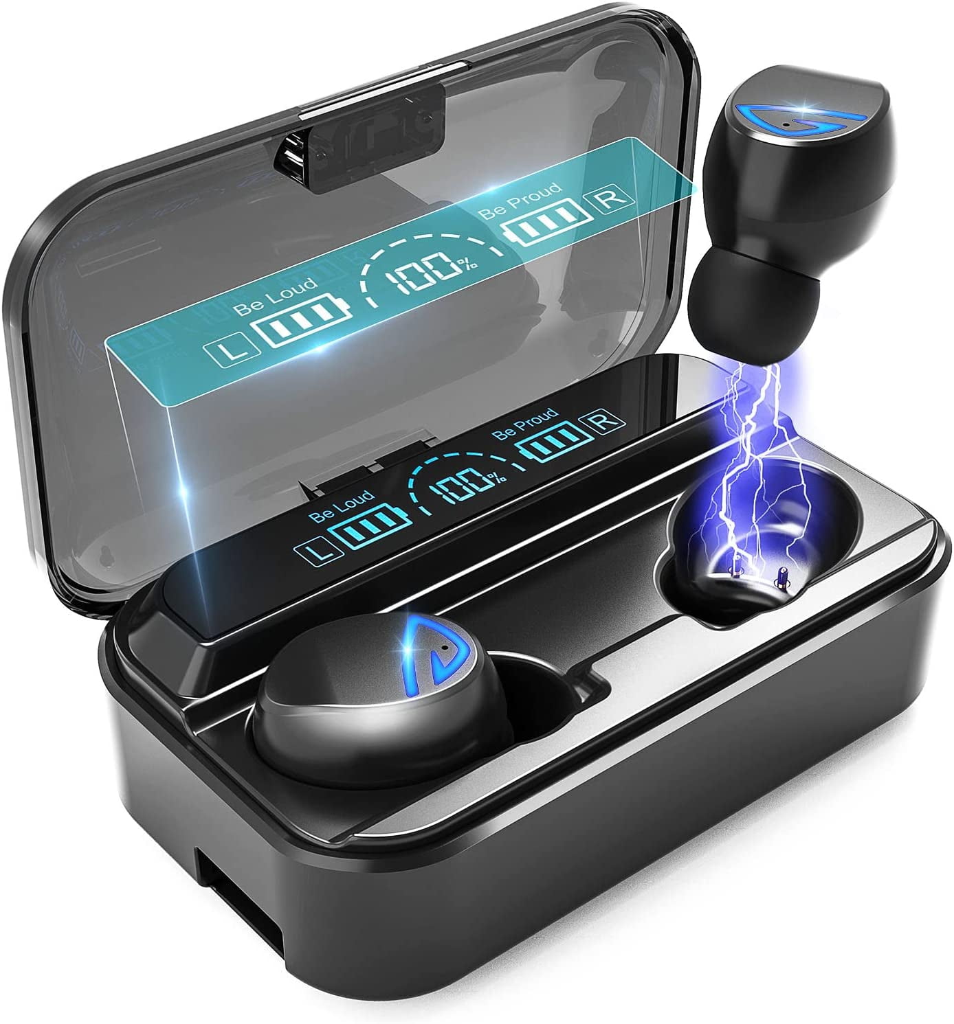 Yardstick Wireless Earbuds Bluetooth 5.2 Headset with Microphone Touch Control IPX7 Waterproof High Fidelity Stereo Earphones for Sports Work