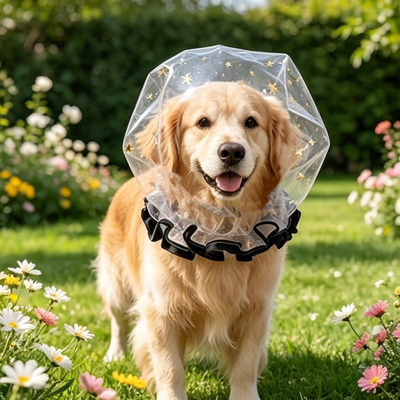 Yardvibe Anti Eating Cover for Small Dogs & Cats, Dog Head Protector, Cat Face Guard Head Net, Mesh Snood Prevent Foxtails Thorns Sticks Rocks (Black)