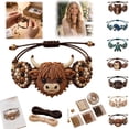 thumbnail image 1 of Yardvibe DlY Beaded Bracelet Making Kit, Beginner-Friendly Beaded Bracelet Animal Making Kit, 3D Beadwork Craft Kit with Full-Color instruction Sheet for Craft Lovers (Highland Cow), 1 of 8