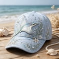 thumbnail image 1 of Yardvibe Garden Morning Cap, 4.7"x7.1" Adjustable Marine Animal Print Baseball Cap for Women, Lightweight Breathable Casual Sun Hat, Gift for Ocean Animals Lovers (B), 1 of 7