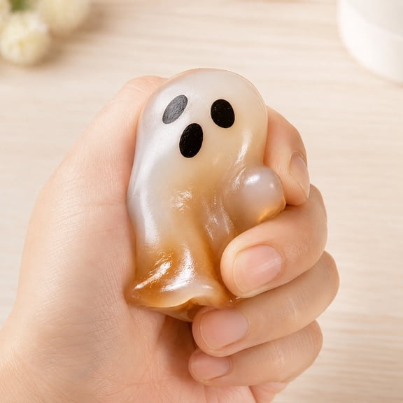 Yardvibe Ghost Squishies for Halloween, 1.97"x2.36" Cute Soft Sensory Fidget Stress Ball for Anxiety Relief, Portable Squeeze Ball for Adults, Party Favor Gifts