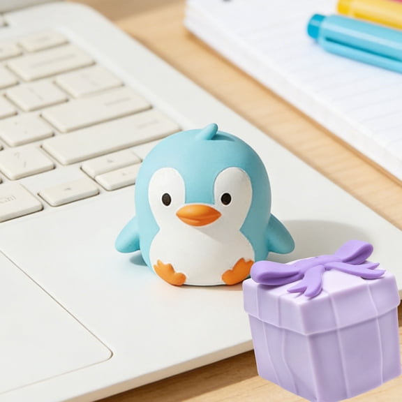 Yardvibe Penguin Squishies, Soft Sensory Fidget Stress Ball for Stress Relieving, Cute Animals Shaped Squeeze Balls for Anxiety Relief, Funny Party Favors Gifts