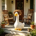 thumbnail image 1 of Yardvibe Porch Goose Wigs, Porch Goose Outfit Suitable for 17 Inch and 23 Inch Statue, Cute Outdoor Statue Accessories,Patio Yard Goosey Wig for Lawn Goosey Garden (B), 1 of 6