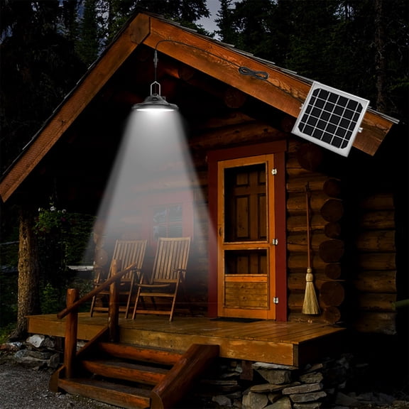 Yardvibe Solar Powered Shed Light, Rechargable Pendant Light with Remote Control, Multi Lighting Modes Waterproof Lights for Barn, Gazebo, Shop, Garage, Home, Indoor & Outdoor