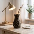 thumbnail image 1 of Yardvibe Twisted Tree Trunk Vase, 6.1"x4.9" Brown Twisted Wood Nature Texture Vase, Mini Plastic Textured Tabletop Vase, Farmhouse Entryway Decor for Dried Flowers, 1 of 7