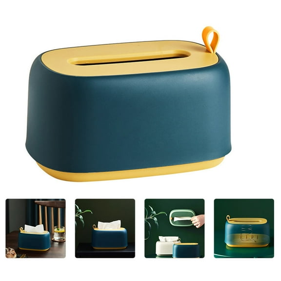 Yardwe Tissue Storage Box for Home with Wall Mount, Plastic Material, Design for Bathroom and Living Room