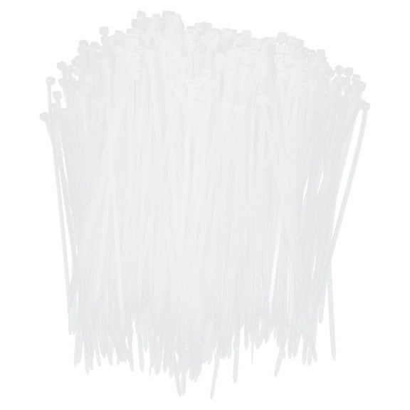 Yardwe 1000Pcs White Cable Ties Heavy Duty Nylon for Computer Use Flexible Durable and Flame Retardant