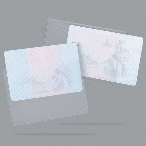 Yardwe 100Pcs White Clear Card Sleeves Protector Covers for Bank Id Credit Social Security Cards