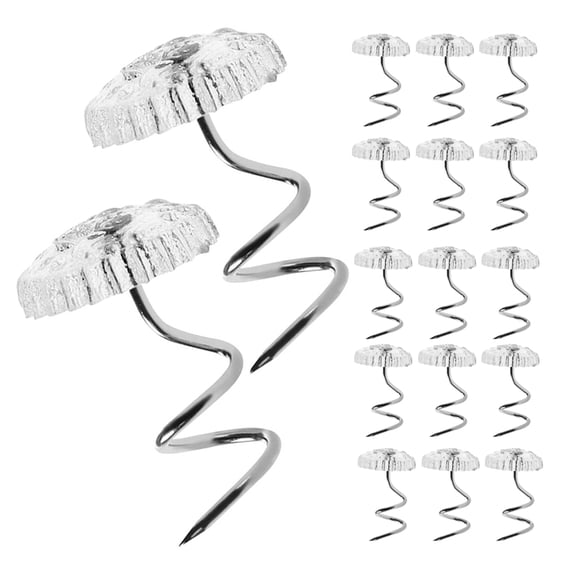 Yardwe 100Pcs Clear Stainless Steel Sheet Fasteners for Sofa Covers and Bed Skirts Use