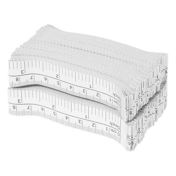 Yardwe 100Pcs Disposable White Paper Measuring Ruler Tape for Precise Body Measurement and Tailor Tasks