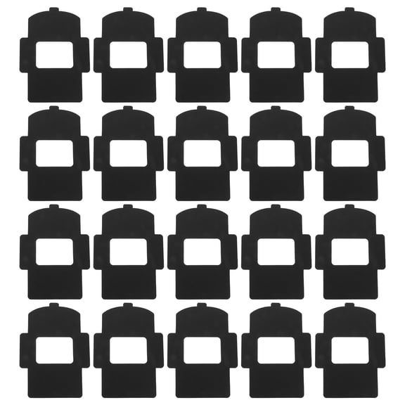 Yardwe 100Pcs Kraft Paper Windowed Postcard Box Black for Wedding Invitation Cards