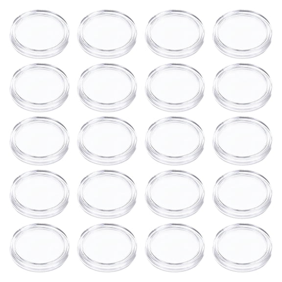 Yardwe 100Pcs Transparent Coin Holder Capsule Professional Coin Protector for Collection Storage