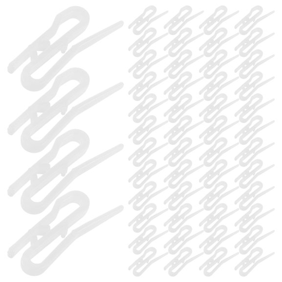 Yardwe 100pcs Curtain Pin Hooks Plastic Versatile Design For Shower Curtain Passenger Comfort