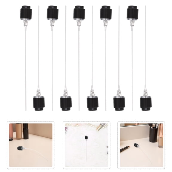 Yardwe 10Pcs Black Perfume Bottle Spray Cap Replacement for Easy One Hand Spray Usage