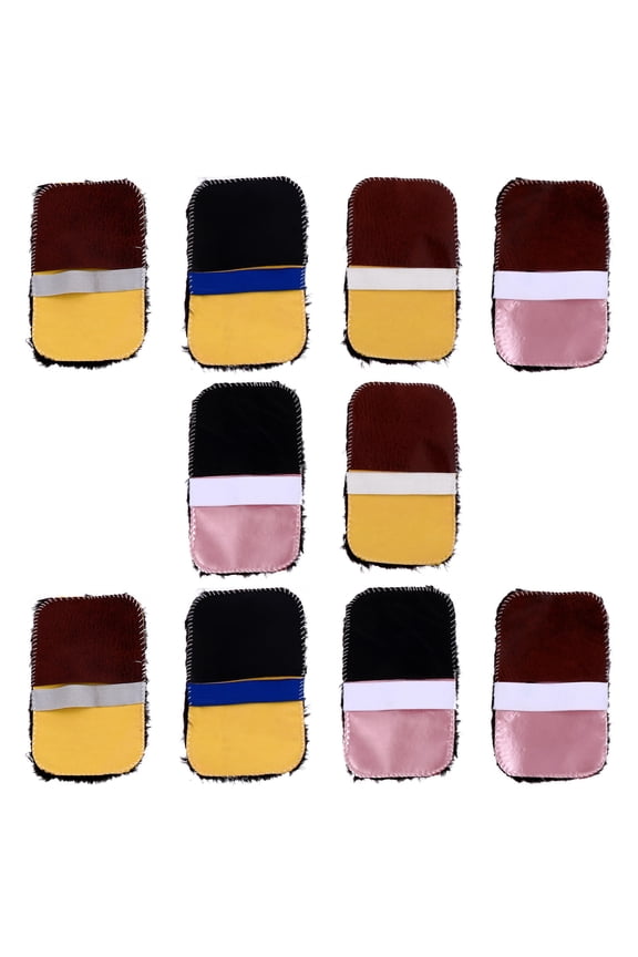 10Pcs Black Plush Shoe Gloves for Polishing Shoes Convenient Durable Design