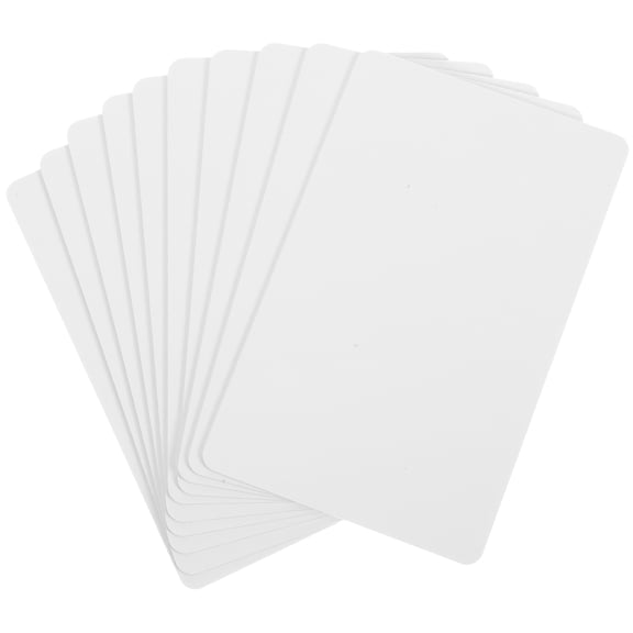 Yardwe 10Pcs Blank Dual Side White Plastic Cards for Work Id Card and Membership Card Printing