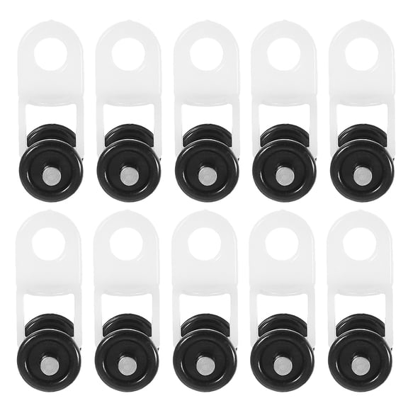 Yardwe Dual Bend Plastic Curtain Gliders Multi-Color for Home Silent Noise Reduction