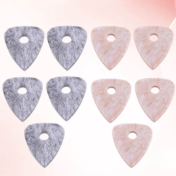 Yardwe 10Pcs Felt Wool Guitar Pick Assorted Colors Comfortable Grip for Nylon String Instruments