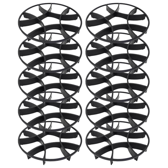 Yardwe 10Pcs Flower Pot Riser for Planters Black Plastic Elevate Planter for Airflow and Drainage Support