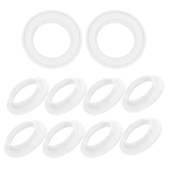 Yardwe 10Pcs Lamp Shade Ring Set Plastic Durable Lamp Repair Parts for Table and Floor Lamps