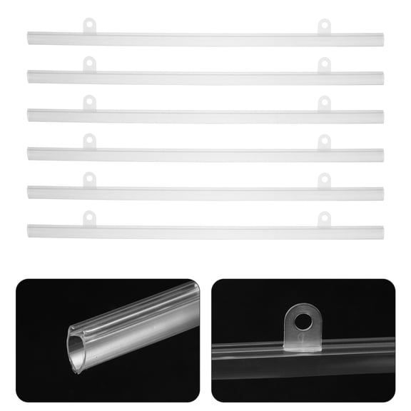 Yardwe 10Pcs Pvc Poster Hanger Rail Transparent Hanging For Shopping Malls