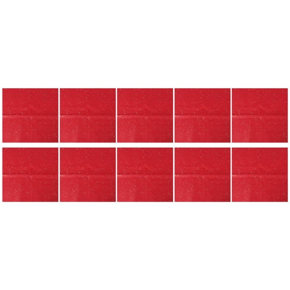 Yardwe 10Pcs Red Metallic Wrapping Paper Roll for Birthday Wedding and Holiday Party Present Packaging