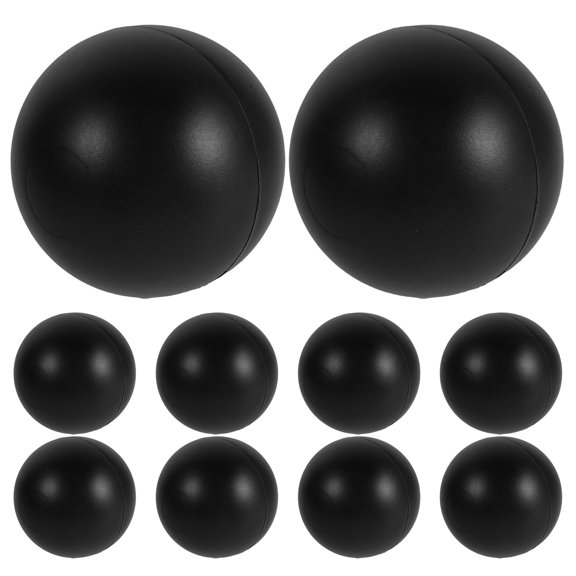 Yardwe 10Pcs Weather Resistant Black Floating Sphere for Outdoor Pond Evaporation Control