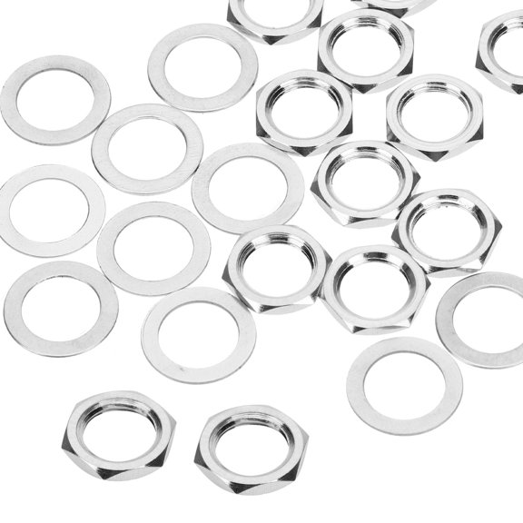 Yardwe 10Sets Durable Plated Silver Electric Guitar Nut Gaskets with Easy Installation