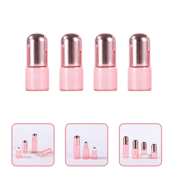 Yardwe 10pcs Refillable Roller Bottles For Essential Oils Glass Roll Bottles With Lid For Travel And Daily Use