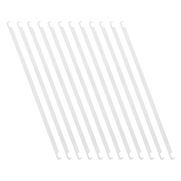 Yardwe 12Pcs Metal Hanging File Organizer Rails White Folder Bars for Desktop and Drawer Use