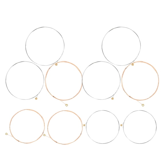 Yardwe 12Pcs Multi Color Acoustic Guitar Strings Made from Phosphor Copper for Folk Guitar