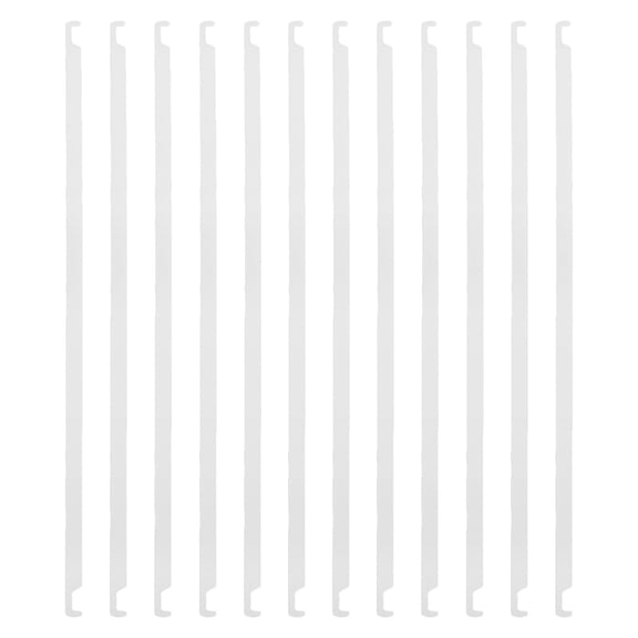 Yardwe 12Pcs White Hanging Folder Rails Metal Rods for Desktop File Organizer and Space Optimization