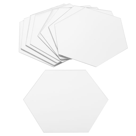 Yardwe 12pcs Hexagon Mirror Tiles for Wall Decoration in Gym Acrylic