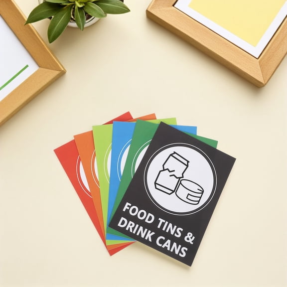 Yardwe 18Pcs Versatile Garbage Can Label Stickers with Waterproof Design for Efficient Waste Sorting