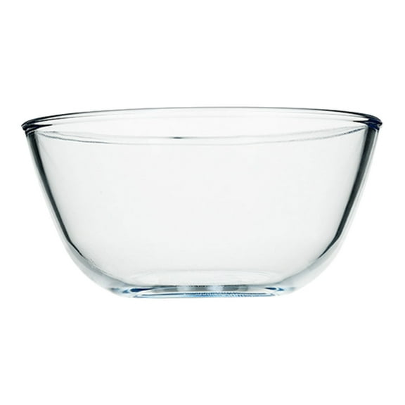 Yardwe White Tempered Glass Bowl, Kitchen Tableware, Multi-Use, Smooth Rim, Home Decor