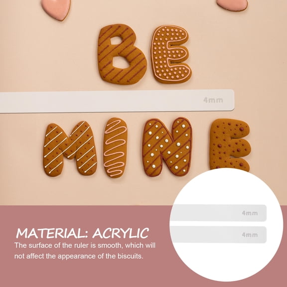 Yardwe 1Pair Acrylic Rolling Pin Guides for Even Cookie and Biscuit Dough Thickness