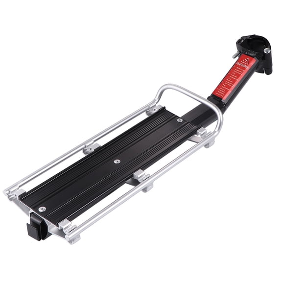 Yardwe 1Pc Compact Aluminum Bike Shelf Cargo Rack for Rear Seatpost Fits Backpacks and Suitcases