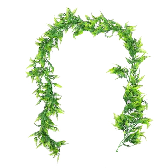Yardwe 1Pc Artificial Leaf Vine Green Plastic Simulation Decor for Indoor Garden Wall Hanging