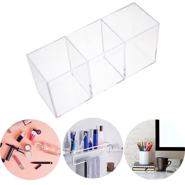 Spectrum Acrylic Storage Yardwe 1Pc Acrylic Storage Box Transparent with Multi Grid Design for ...