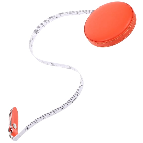 Yardwe 1Pc Practical Measuring Tape Orange Compact Lightweight Tape Measure with One Click Return